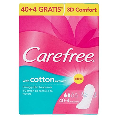 Carefree Прокладки гигиенические ежедневные Cotton Feel Norma 2 капли 44шт в упаковке