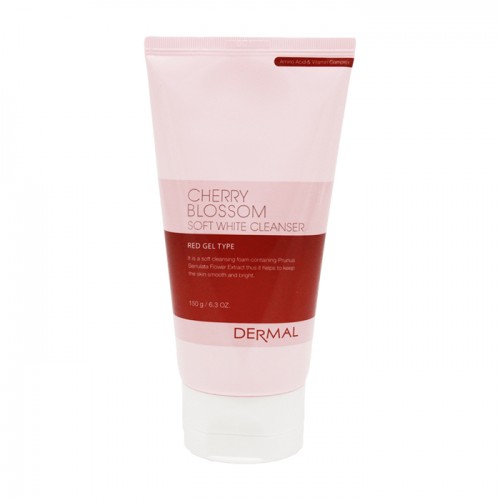 Dermal Пенка для умывания cherry blossom soft white cleanser для очищения лица 150 гр.
