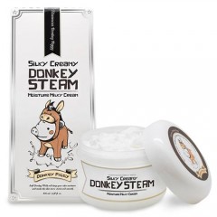 Elizavecca крем для лица паровой из Ослиного Молока Silky Creamy Donkey Steam Moisture Milky для сухой кожи 100 мл. 