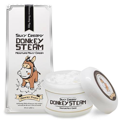 Elizavecca крем для лица паровой из Ослиного Молока Silky Creamy Donkey Steam Moisture Milky для сухой кожи 100 мл. 