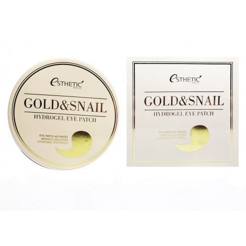 Esthetic House Гидрогел патчи для глаз золото улитка  gold&snail hydrogel eye patch 60 шт.