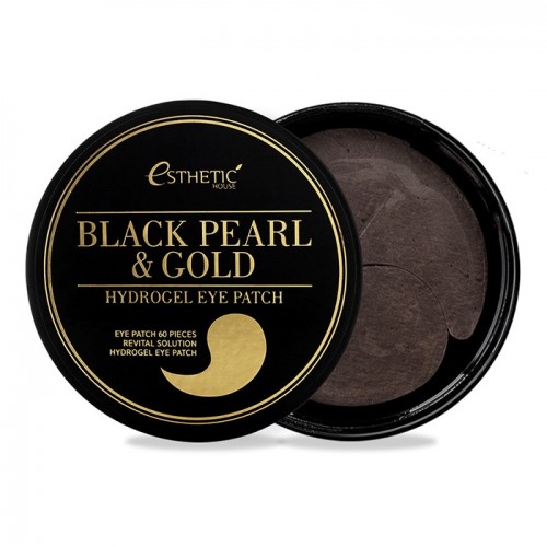 Esthetic House Гидрогел патчи для глаз черный жемчуг/золото black pearl&gold hydrogel eyepatch 60 шт.