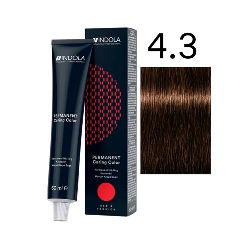 Стойкая крем краска 4.3 Indola Profession PCC Red & Fashion Индола Профессион псс ред энд фэшн для окрашивания волос