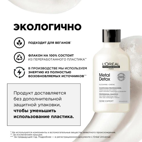 Шампунь для восстановления окрашенных волос L'Oreal Professionnel Metal Detox Метал детокс 300 мл 