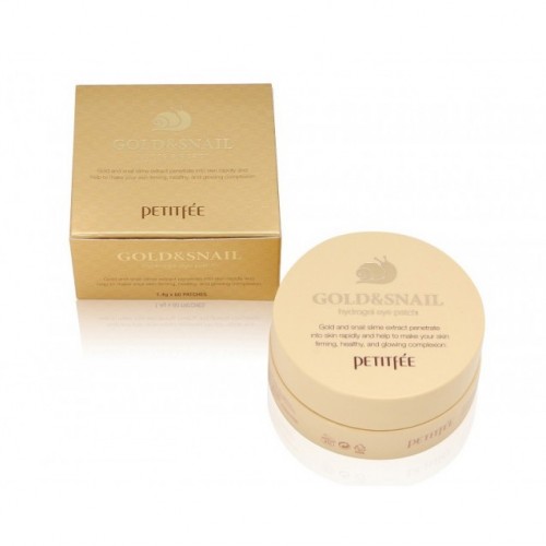 Petitfee Набор патчей для век гидрогел золото улитка Gold Snail Hydrogel Eye Patch 60 шт