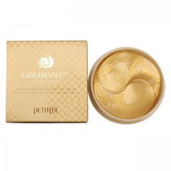 Petitfee Набор патчей для век гидрогел золото улитка Gold Snail Hydrogel Eye Patch 60 шт