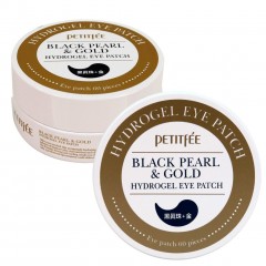 Petitfee Набор патчей для век гидрогел жемчуг золото Black Pearl&Gold Hydrogel Eye Patch 60 шт