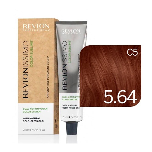 Краска тон 5-64 Revlon Professional Revlonissimo Color Sublime Vegan 75 мл Ревлон Профессионал Ревлониссимо колор сублим веган для окрашивания волос