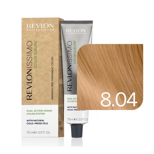 Краска тон 8-04 Revlon Professional Revlonissimo Color Sublime Vegan 75 мл Ревлон Профессионал Ревлониссимо колор сублим веган для окрашивания волос