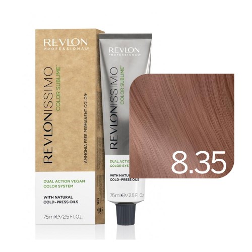 Краска тон 8-35 Revlon Professional Revlonissimo Color Sublime Vegan 75 мл Ревлон Профессионал Ревлониссимо колор сублим веган для окрашивания волос