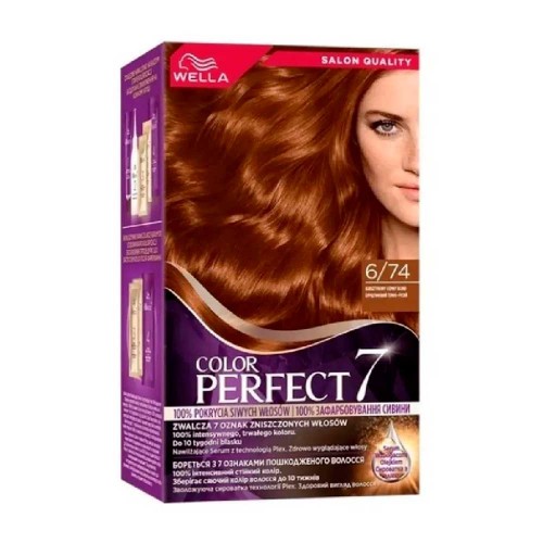 Крем краска Wella Color Perfect 6/74 Велла Колор Перфект для волос 60 мл