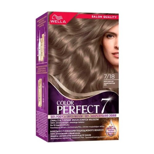 Крем краска Wella Color Perfect 7/18 Велла Колор Перфект для волос 60 мл