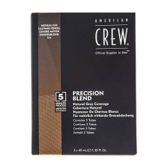 Краска-камуфляж 5/6 American Crew Precision Blend Natural Gray Coverage Medium Ash для седых волос 3*40 мл.