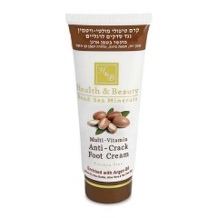 Мульти-витаминный крем с Аргановым маслом Health and Beauty Body and SPA Multi-Vitamin Treatment Anti-Crack Foot Cream with Argan Oil для ног против трещин 180 мл.