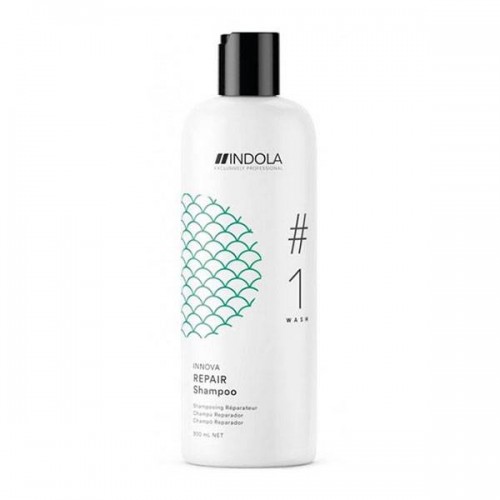 Восстанавливающий шампунь Indola Innova Wash Repair Shampoo для поврежденных волос 300 мл.