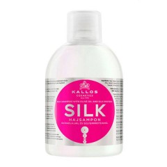 Шампунь с оливковым маслом и протеинами шелка Kallos Cosmetics KJMN Silk Shampoo для сухих и поврежденных волос 1000 мл. 
