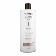 Очищающий шампунь Nioxin System 1 Cleanser Shampoo для тонких натуральных волос 1000 мл.