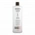 Очищающий шампунь Nioxin System 1 Cleanser Shampoo для тонких натуральных волос 1000 мл.