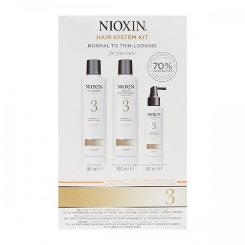 Набор "3-Ступенчатая система" Nioxin Hair System Kit 3 для ухода за тонкими, химически обработанными волосами 150 мл.+150 мл.+50 мл.