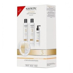 Набор "3-Ступенчатая система" Nioxin Hair System Kit 3 для ухода за тонкими, химически обработанными волосами 300 мл.+300 мл.+100 мл.
