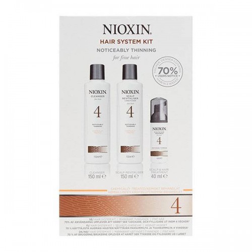 Набор "3-Ступенчатая система" Nioxin Hair System Kit 4 для ухода за тонкими, химически обработанными волосами 150 мл.+150 мл.+50 мл.