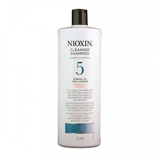 Очищающий шампунь Nioxin System 5 Cleanser Shampoo для ухода за химически обработанными или натуральными волосами, от средних до жестких 1000 мл.