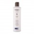 Очищающий шампунь Nioxin System 6 Cleanser Shampoo для ухода за химически обработанными или натуральными волосами, от средних до жестких 300 мл.