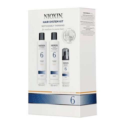 Набор "3-Ступенчатая система" Nioxin Hair System Kit 6 для ухода за волосами от средних до жестких, химически обработанных или натуральных заметно редеющих волос 150 мл.+150 мл.+50 мл.