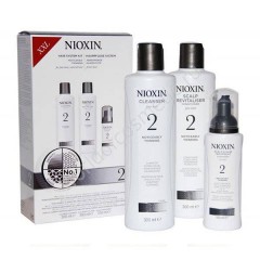 Набор "3-Ступенчатая система" Nioxin Hair System Kit 2 XXL для ухода за тонкими, натуральными волосами 300 мл.+300 мл.+100 мл.
