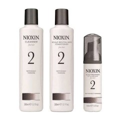 Набор "3-Ступенчатая система" Nioxin Hair System Kit 2 XXL для ухода за тонкими, натуральными волосами 300 мл.+300 мл.+100 мл.