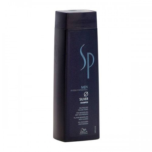 Шампунь с серебристым блеском Wella Professionals System Professional SP Just Men Silver Shampoo для седых волос 250 мл.