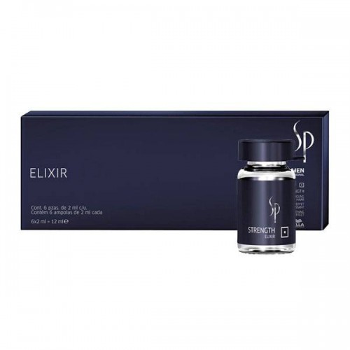 Укрепляющий эликсир Wella Professionals System Professional SP Just Men Strength Elixir для ослабленных поврежденных волос 6 ампул по 2 мл.
