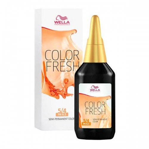Оттеночная краска 5/4 Wella Professionals Color Fresh pH 6.5 Semi Permanent Color для окрашивания волос 75 мл.