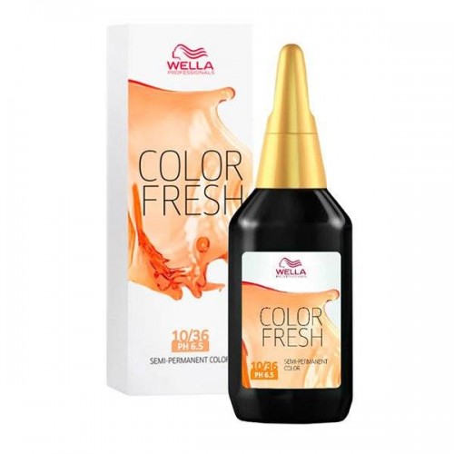 Оттеночная краска 10/36 Wella Professionals Color Fresh pH 6.5 Semi Permanent Color для окрашивания волос 75 мл.
