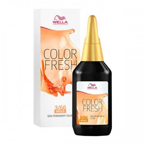 Оттеночная краска 3/66 Wella Professionals Color Fresh pH 6.5 Semi Permanent Color для окрашивания волос 75 мл.