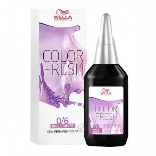 Оттеночная краска 0/6 Wella Professionals Color Fresh pH 6.5 Silver Semi Permanent Color для окрашивания волос 75 мл.