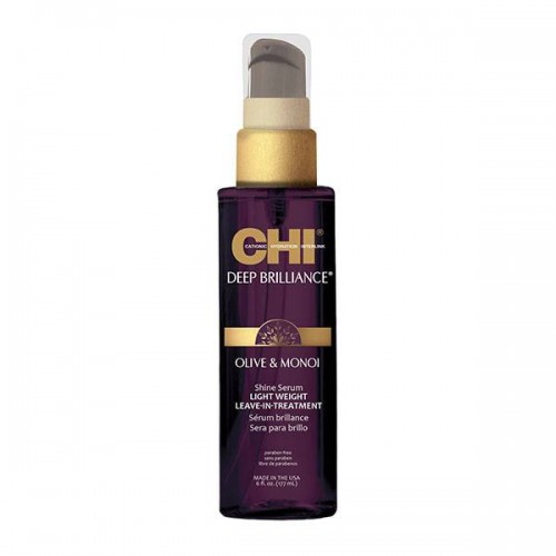 Несмываемая сыворотка CHI Deep Brilliance Olive and Monoi Shine Serum Light Weight Leave-In Treatment для блеска волос 177 мл. 