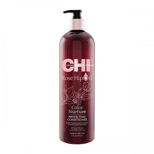 Кондиционер с маслом розы и кератином CHI Rose Hip Oil Color Nurture Protecting Conditioner для окрашенных волос 739 мл.