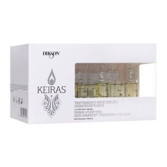 Эффективное ампульное средство Dikson Coiffeur Keiras Anti-Dandruff Trattamento Antiforfora Dermopurificante для устранения перхоти и избытка себума 8 ампул по 10 мл.