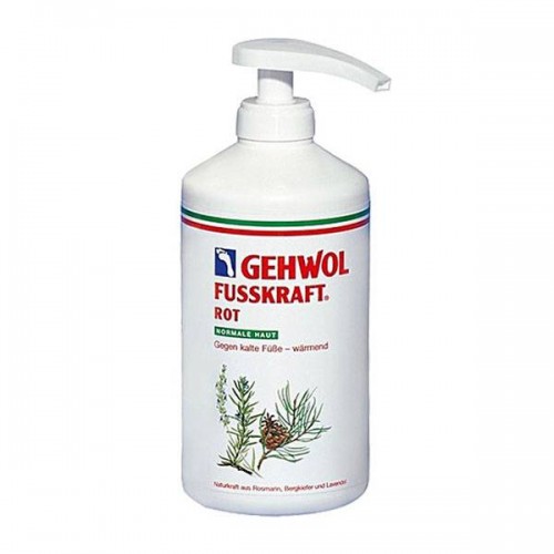 Красный бальзам Gehwol Fusskraft Red для сухой кожи ног 500 мл.
