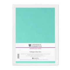 Насыщенный высокоэффективный коллаген Janssen Cosmetics Derma Fleece Masks Collagen Aloe Vera (зеленый лист) с алоэ для ухода за лицом 1 шт.