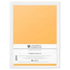 Насыщенный высокоэффективный коллаген Janssen Cosmetics Derma Fleece Masks Collagen Vitamin C Green Tea(светло-оранжевый лист) с витамином C и зеленым чаем для ухода за лицом 1 шт.