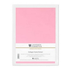 Насыщенный высокоэффективный коллаген Janssen Cosmetics Derma Fleece Masks Collagen Caviar Extract (ярко-розовый лист) с экстрактом икры для ухода за лицом 1 шт.