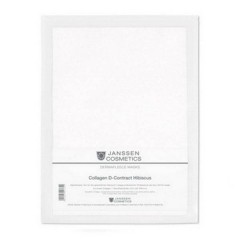 Насыщенный высокоэффективный коллаген Janssen Cosmetics Derma Fleece Masks Dermafleece D-contract Hibiscus (белый лист) с экстрактом гибискуса для ухода за лицом 1 шт.