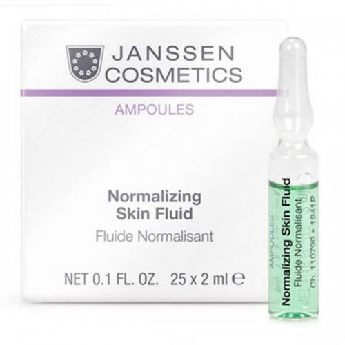 Нормализующий концентрат Janssen Cosmetics Ampoules Normalizing Fluid для ухода за жирной кожей лица 25 ампул по 2 мл.