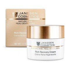 Обогащенный anti-age регенерирующий крем Janssen Cosmetics Mature Skin Rich Recovery Cream для возрастной кожи лица с комплексом Cellular Regeneration 50 мл.