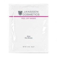 Ультраувлажняющая маска Janssen Cosmetics Peel Off Masks Aloe De Stress альгинатная anti-age с экстрактом алоэ вера и спирулиной 10 шт. по 30 г.