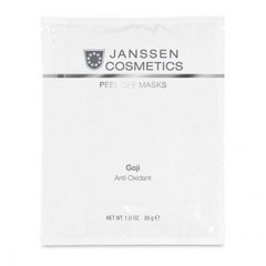 Восстанавливающая антиоксидантная ультраувлажняющая маска Janssen Cosmetics Peel Off Masks Goji Anti Oxidant альгинатная anti-age с облепихой и ягодами гойи 10 шт. по 30 г