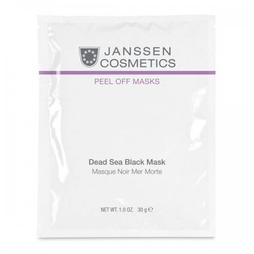 Альгинатная маска на основе грязи Мёртвого моря Janssen Cosmetics Peel Off Masks Black Dead Sea Mask для лица 10 шт. по 30 гр.