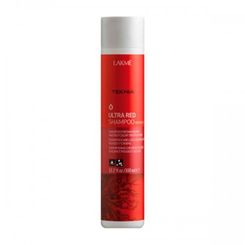 Освежающий шампунь Lakme Teknia Ultra Red Shampoo Refresh  для поддержания махагоновых и красных оттенков волос 300 мл.